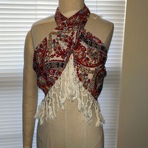 Bohemian Scarf Fringe Top